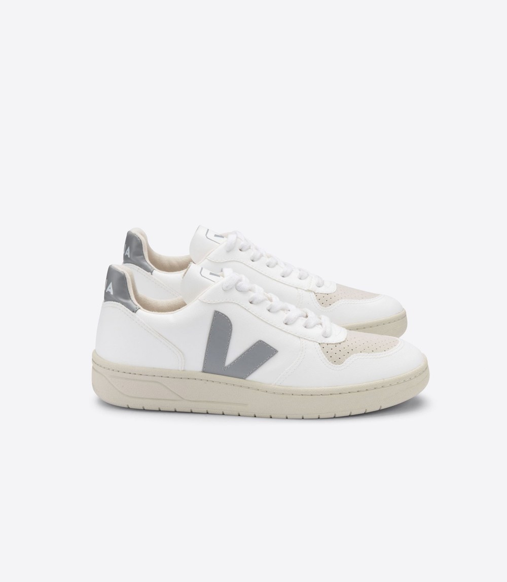 Veja Trainers Mens White - V-10 Cwl - WFMK-27850